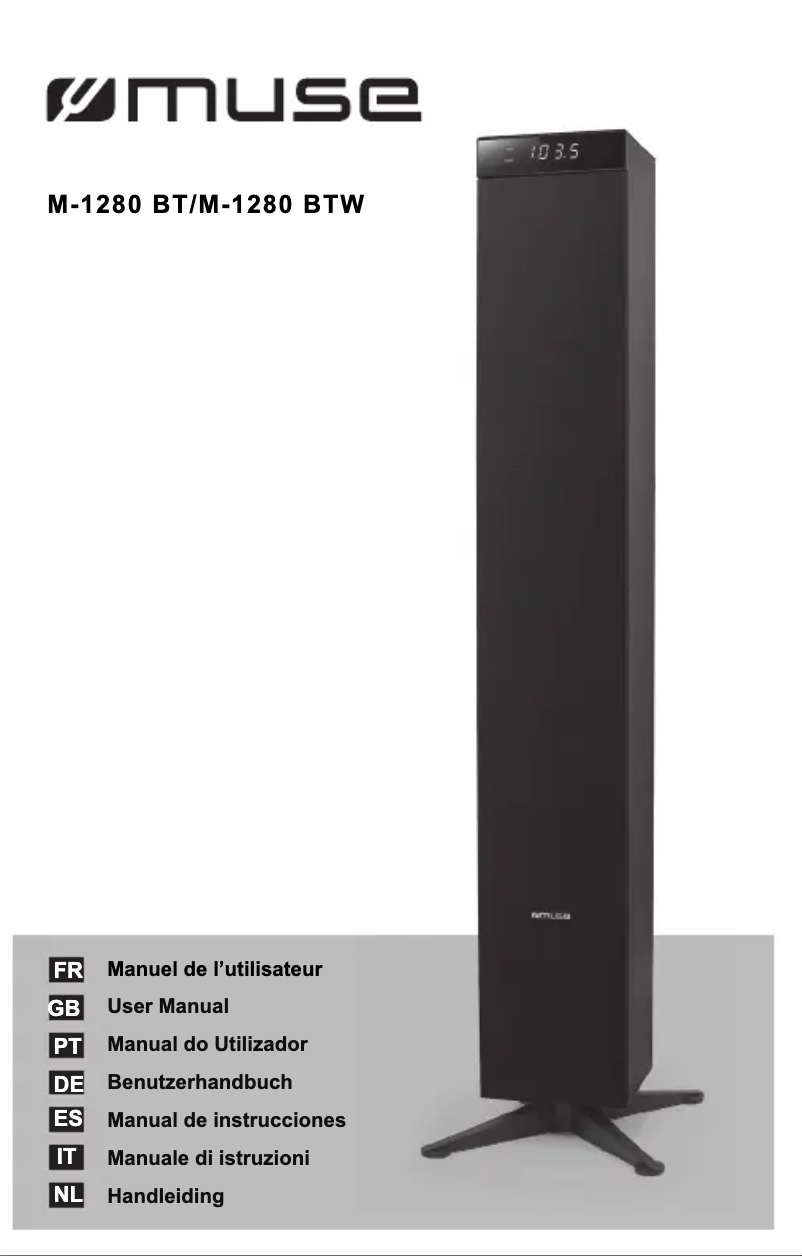 Página 1 del manual Manual de usuario Muse M-1280 BTK