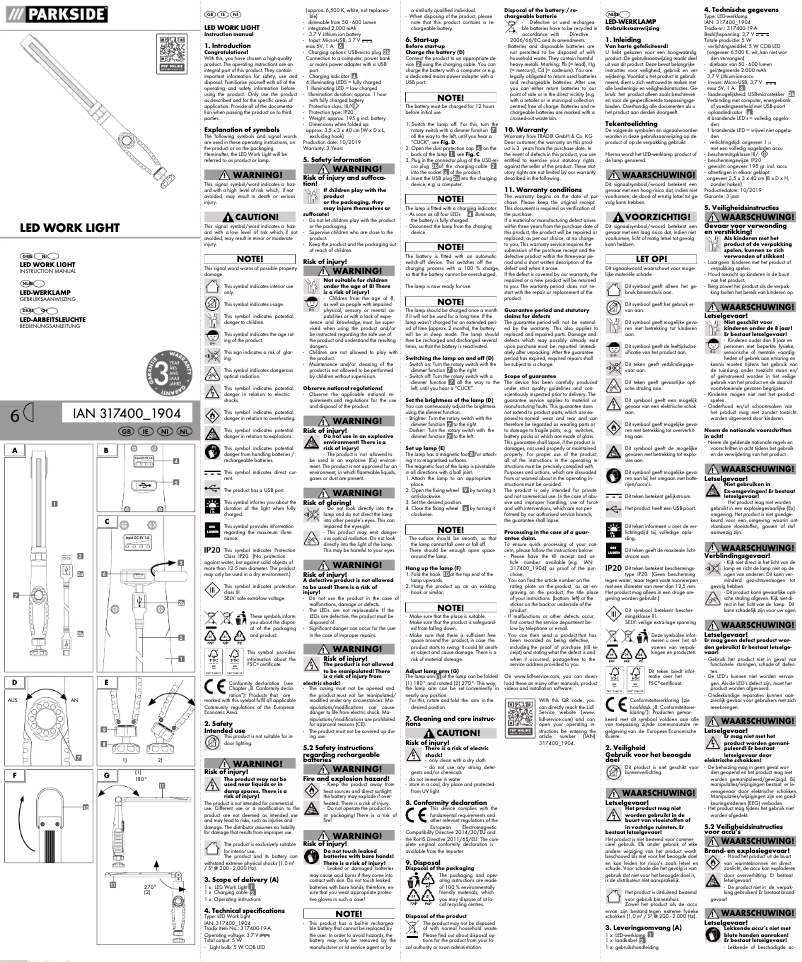 Imagen de la primera página del manual del dispositivo IAN 317400