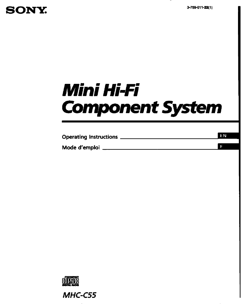 Imagen de la primera página del manual del dispositivo MHC-C55