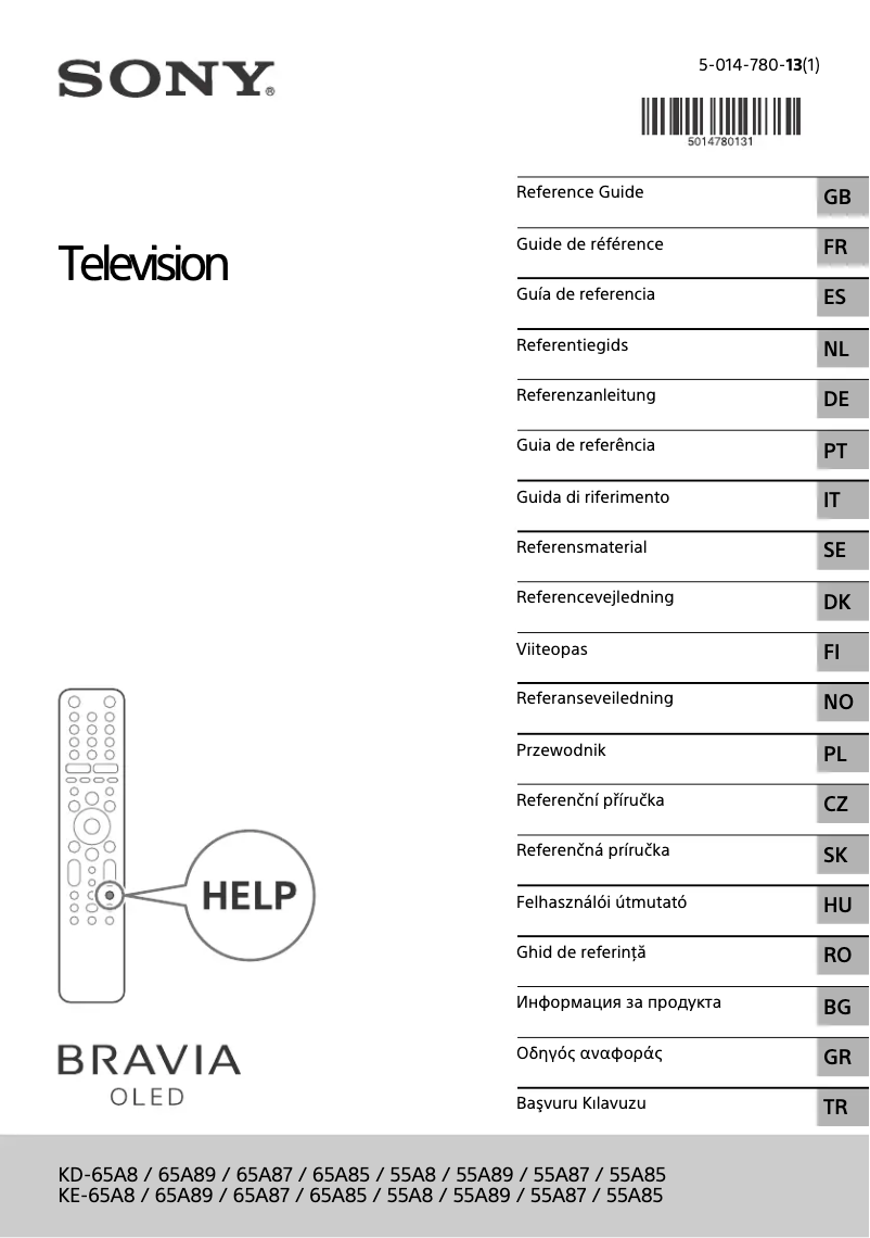 Imagen de la primera página del manual del dispositivo OLED 4K KE65A87BAEP