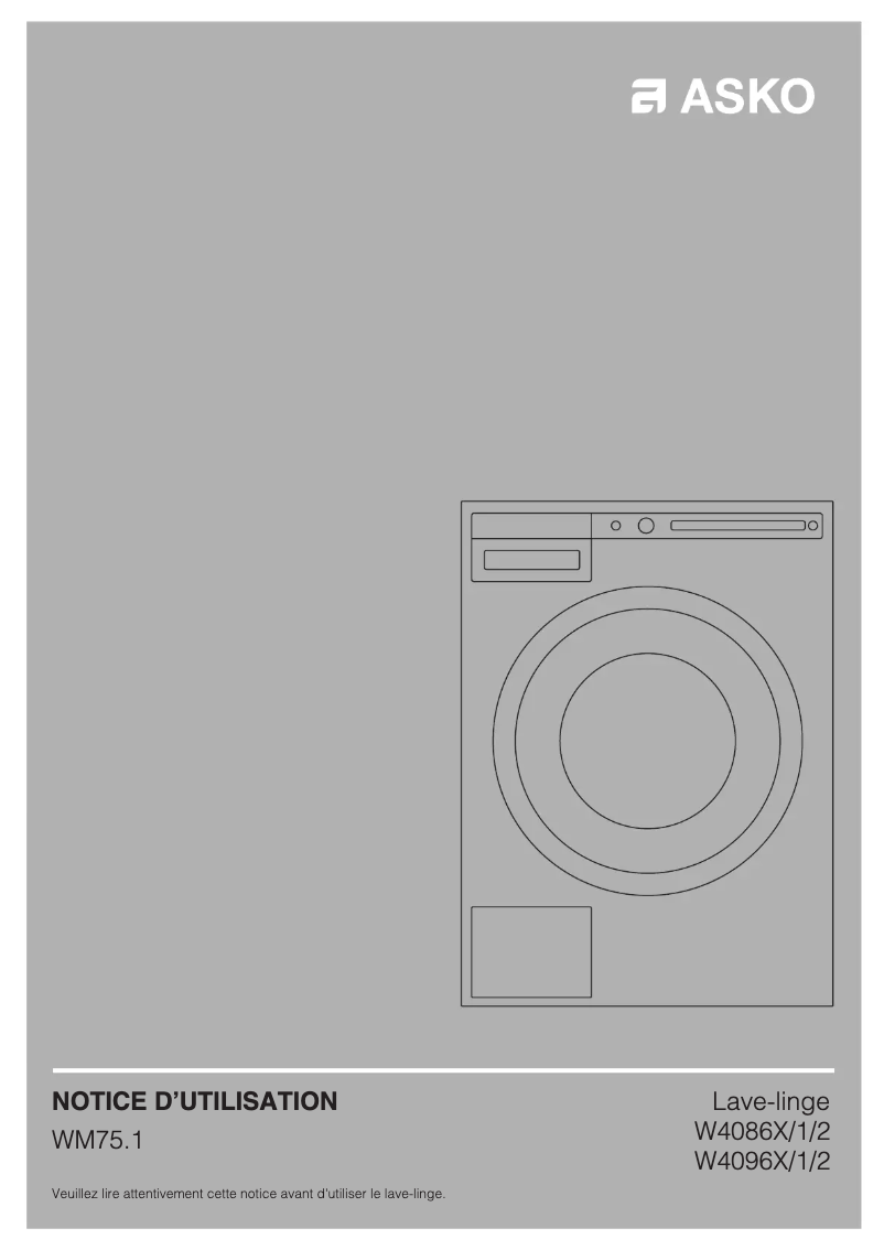 Página 1 del manual Manual de usuario Asko W4086P