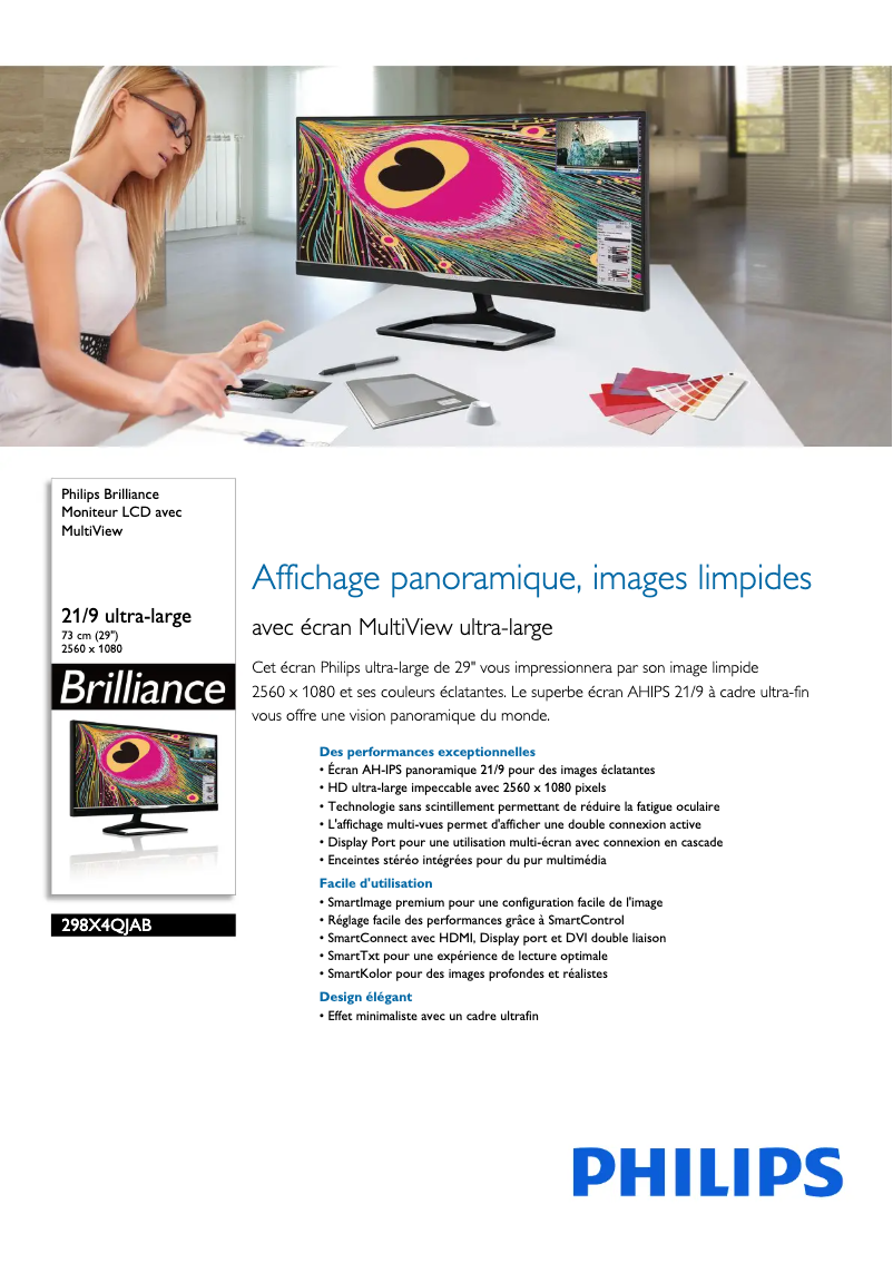 Imagen de la primera página del manual del dispositivo Brilliance 298X4QJAB