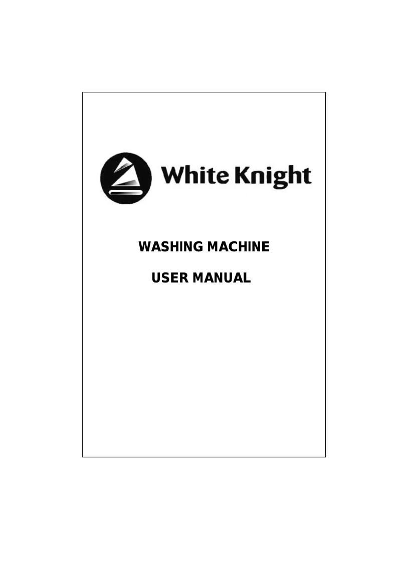 Página 1 del manual Manual de usuario White Knight WK1200Y