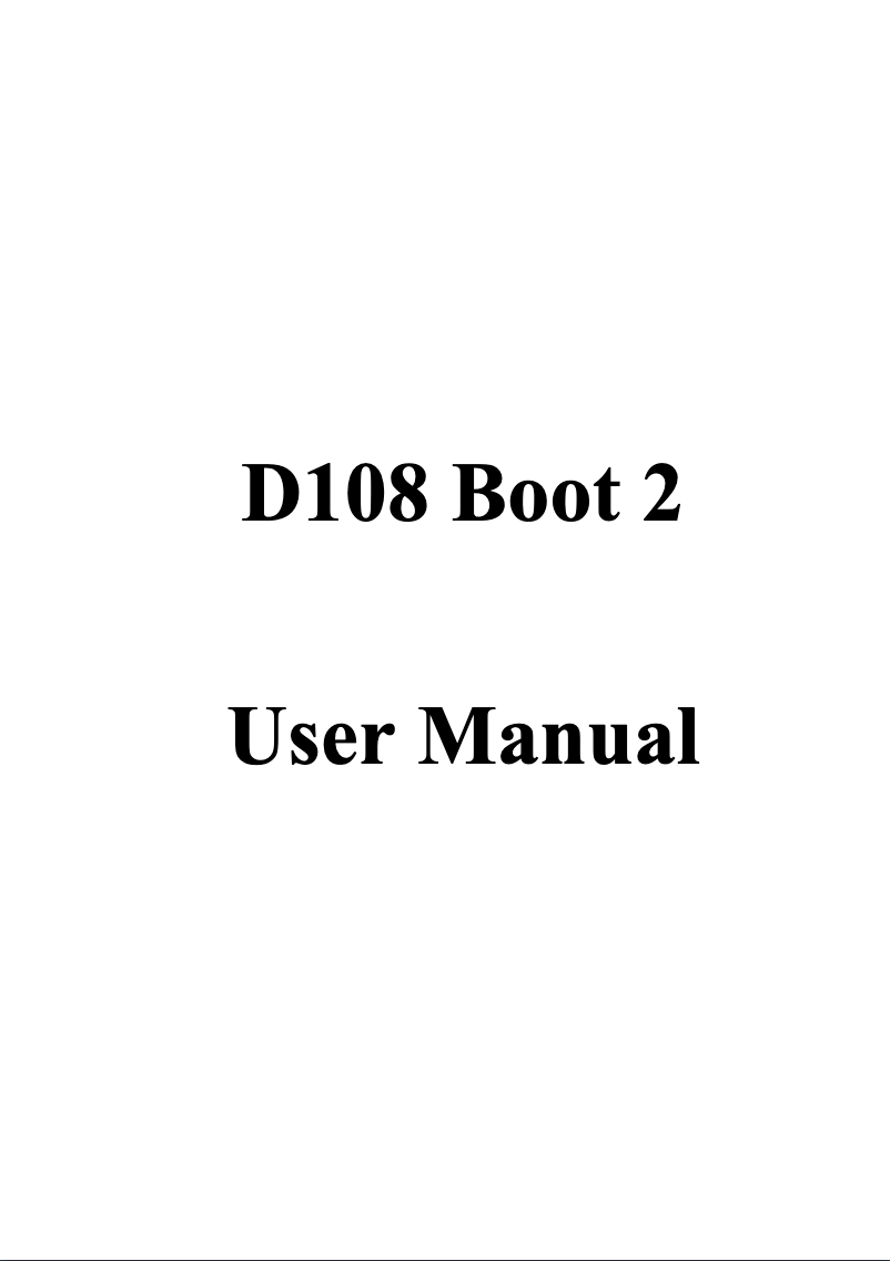 Imagen de la primera página del manual del dispositivo D108