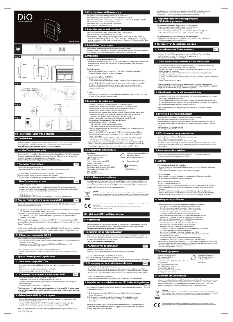 Imagen de la primera página del manual del dispositivo REV-SHUTTER