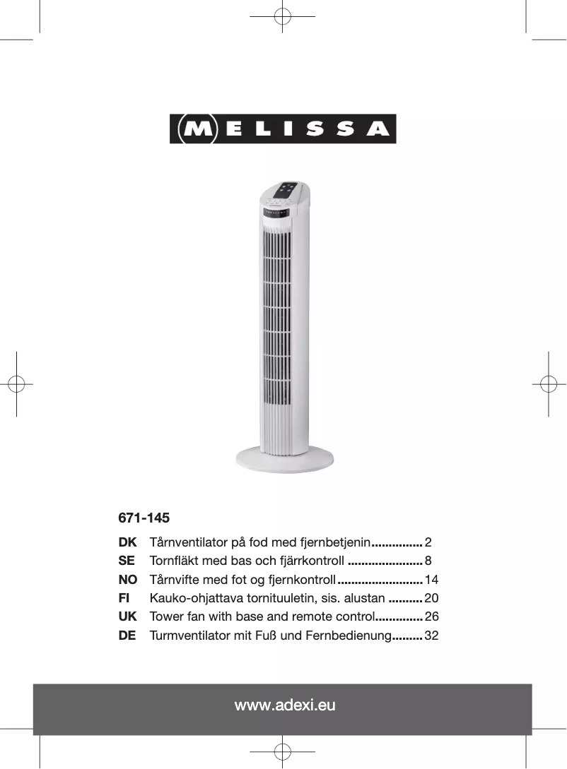 Página nº 1 - Manual de usuario Melissa 16510054