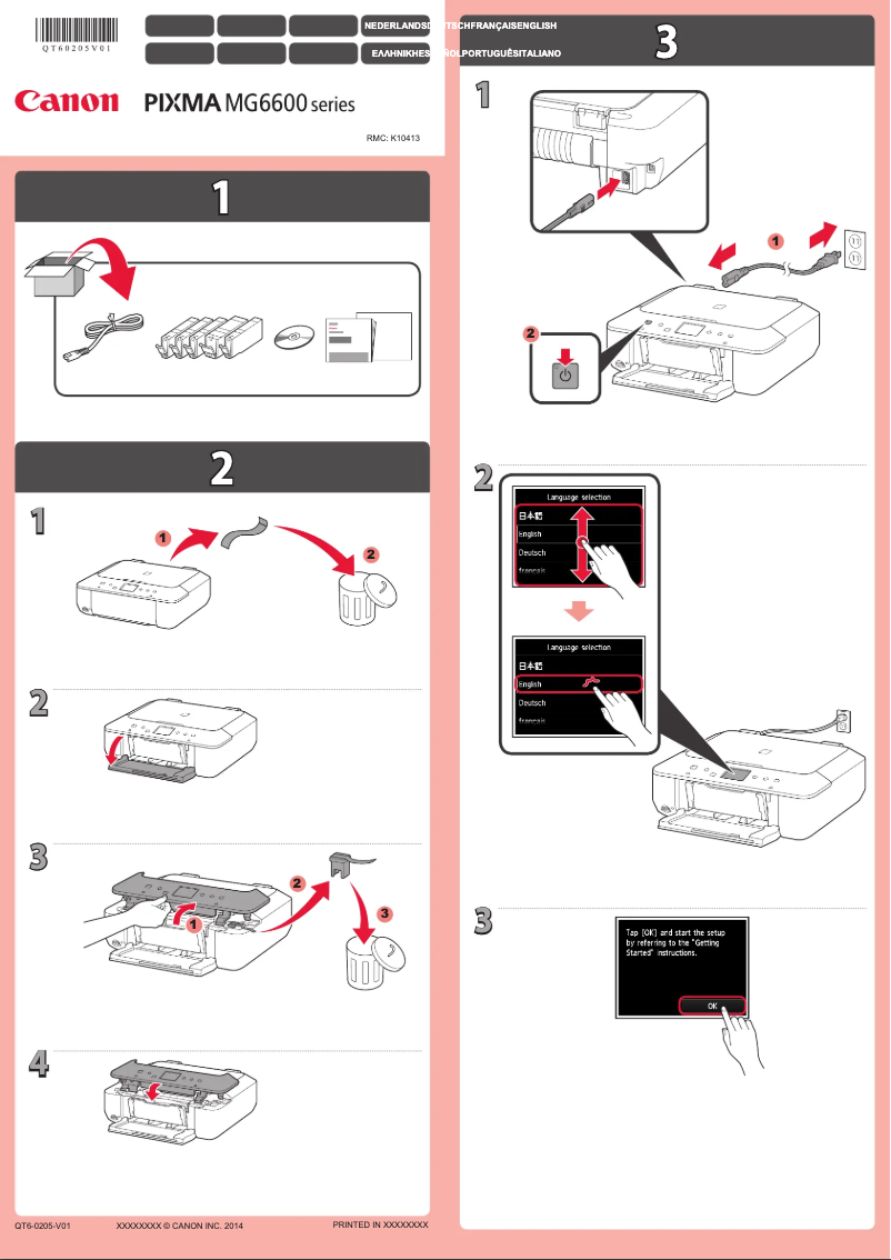 Imagen de la primera página del manual del dispositivo Pixma MG6610