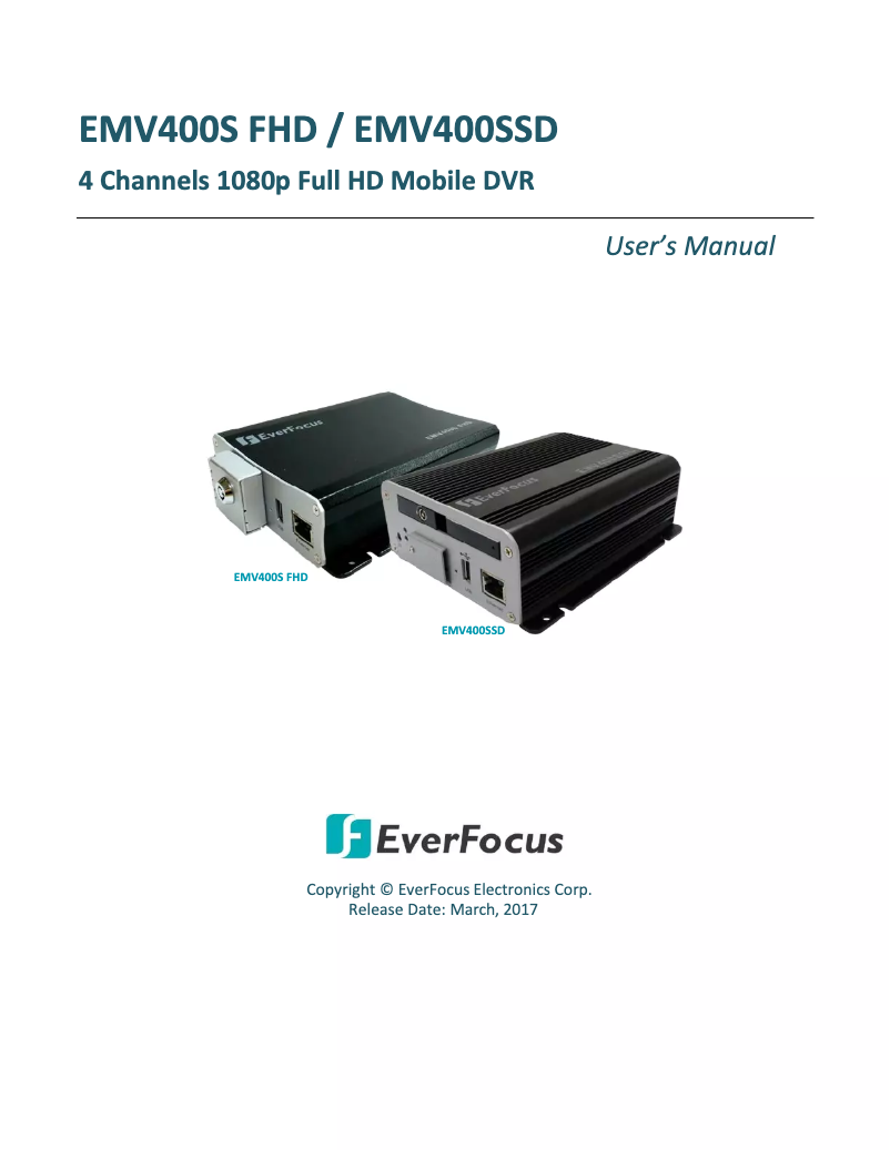 Página 1 del manual Manual de usuario EverFocus EMV400SSD