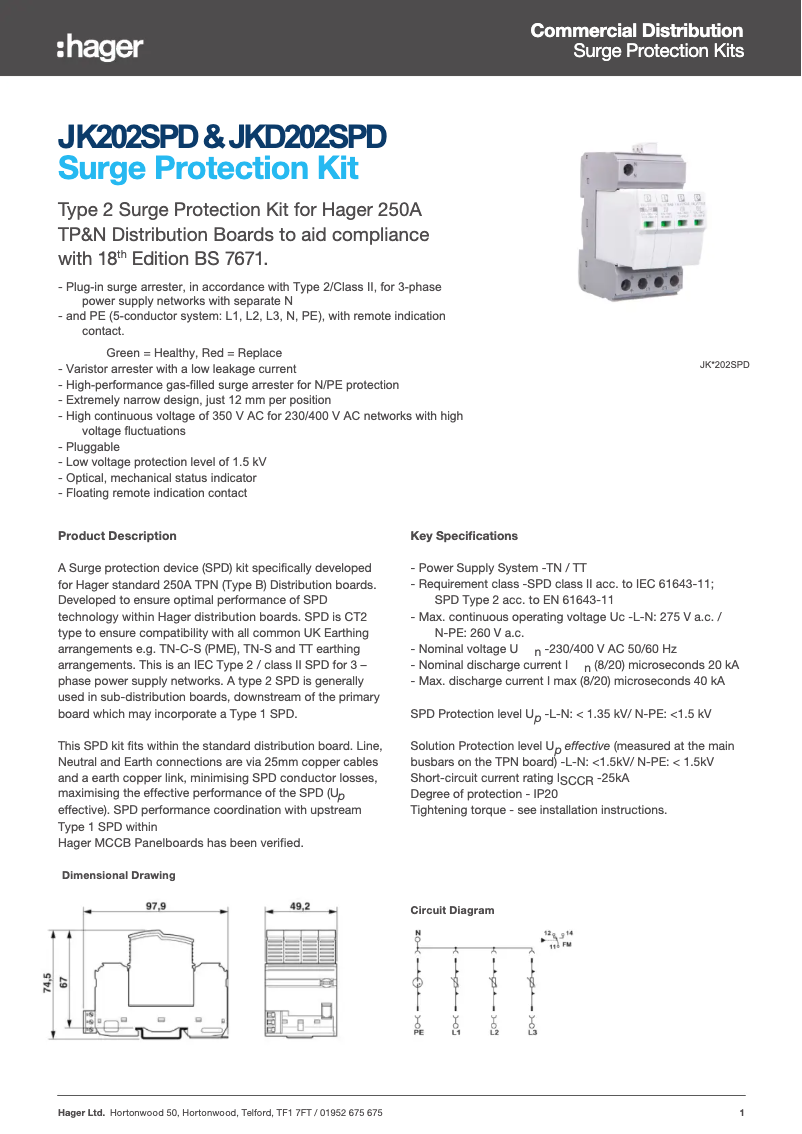 Imagen de la primera página del manual del dispositivo JK202SPD