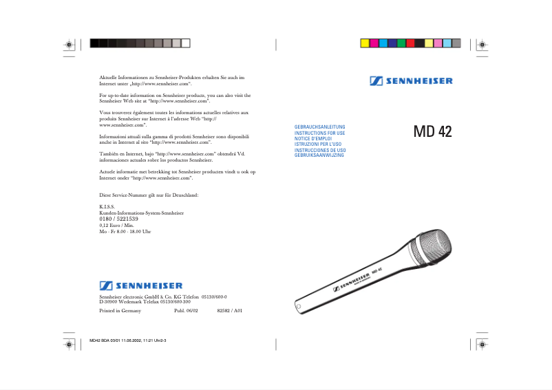 Imagen de la primera página del manual del dispositivo MD 42