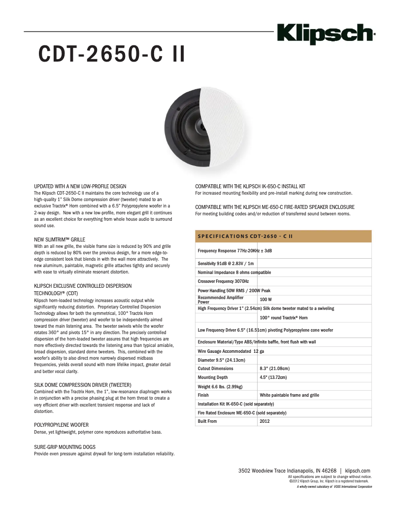 Imagen de la primera página del manual del dispositivo CDT-2650-C II