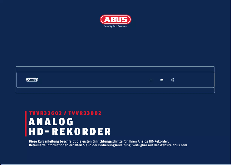 Imagen de la primera página del manual del dispositivo TVVR33602