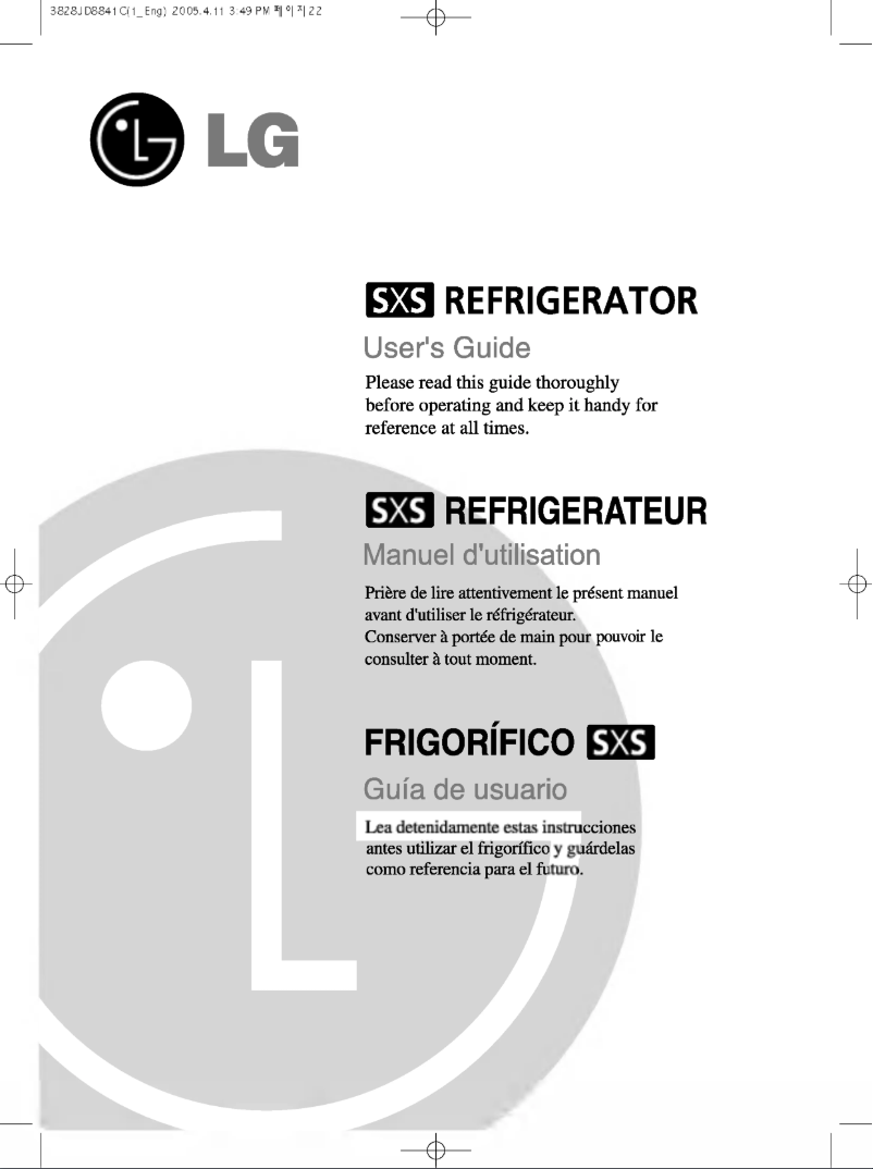 Imagen de la primera página del manual del dispositivo GR-B197RLQ