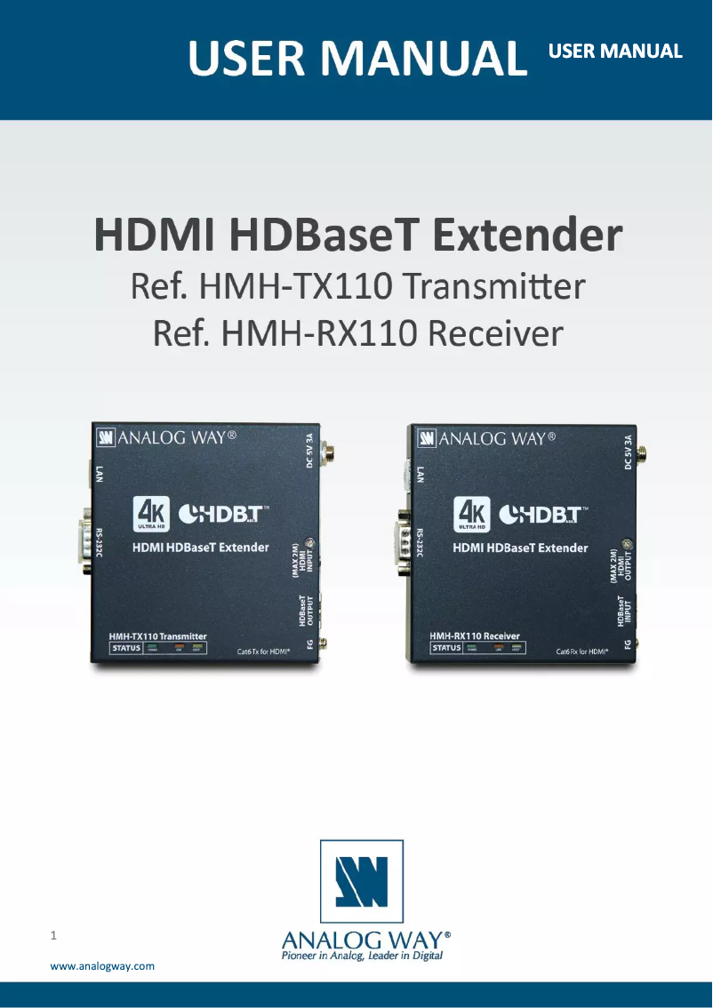 Página nº 1 - Manual de usuario Analog Way HMH-TX110