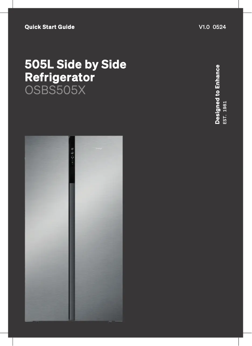 Imagen de la primera página del manual del dispositivo OSBS505X