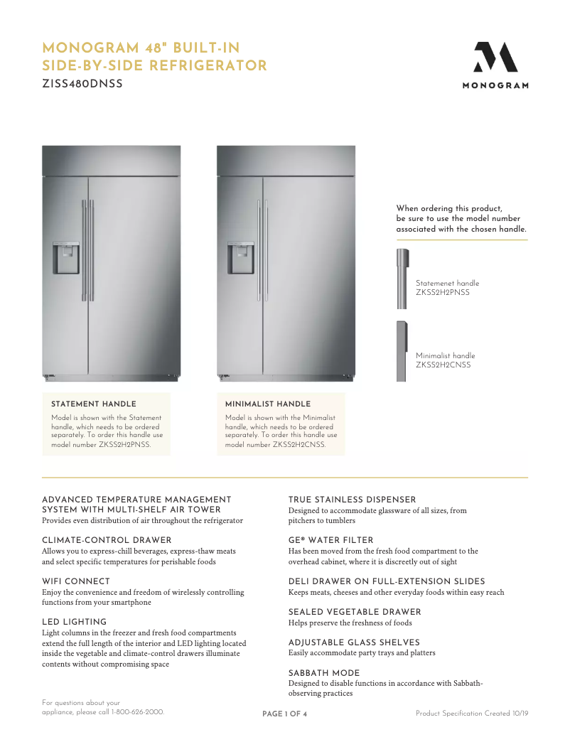 Imagen de la primera página del manual del dispositivo ZISS480DNSS