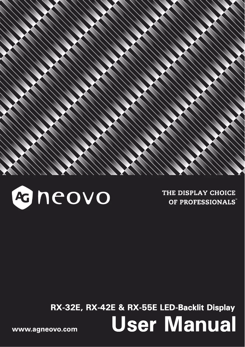 Página 1 del manual Manual de instrucciones AG Neovo RX-42E