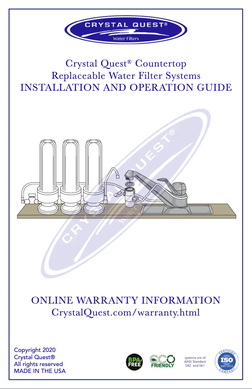 Página 1 del manual Manual de usuario Crystal Quest CQE-CT-00175