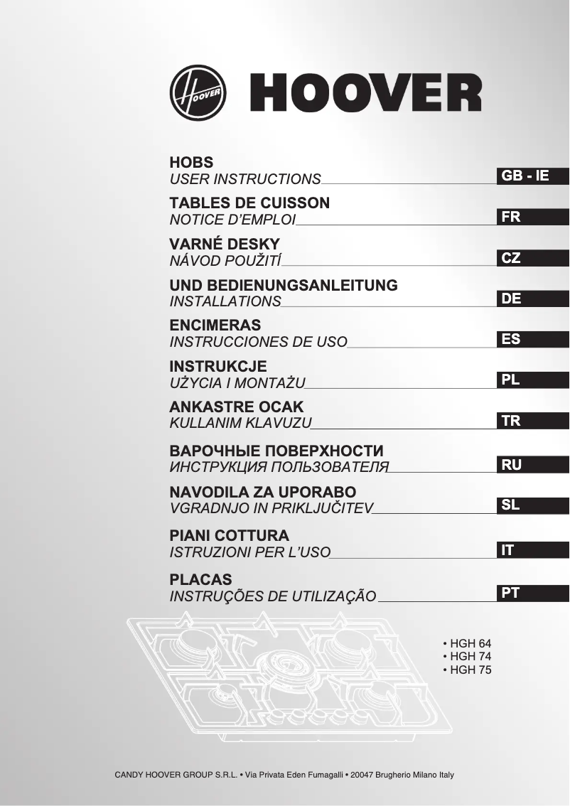 Imagen de la primera página del manual del dispositivo HGH64SCP B