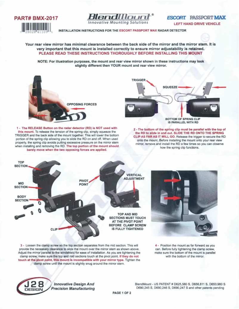 Imagen de la primera página del manual del dispositivo BMX-2017