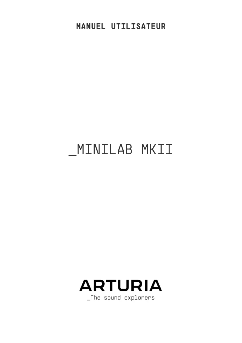 Página 1 del manual Manual de usuario Arturia MiniLab MKII