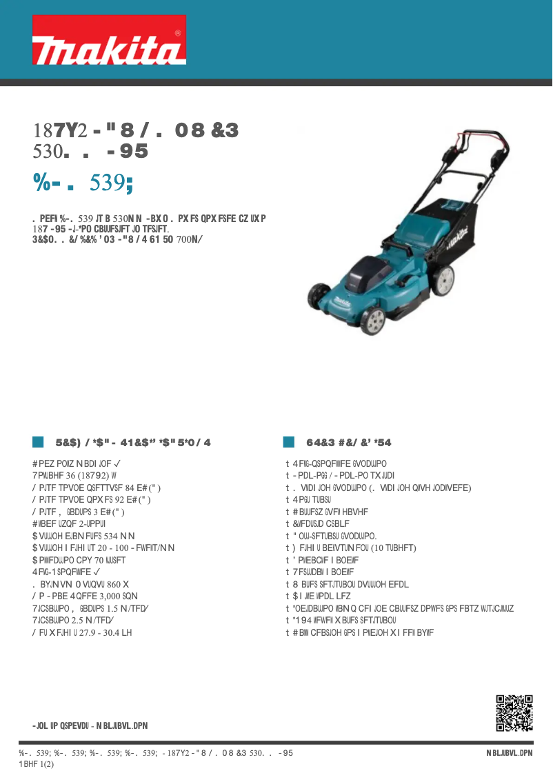 Imagen de la primera página del manual del dispositivo DLM539Z