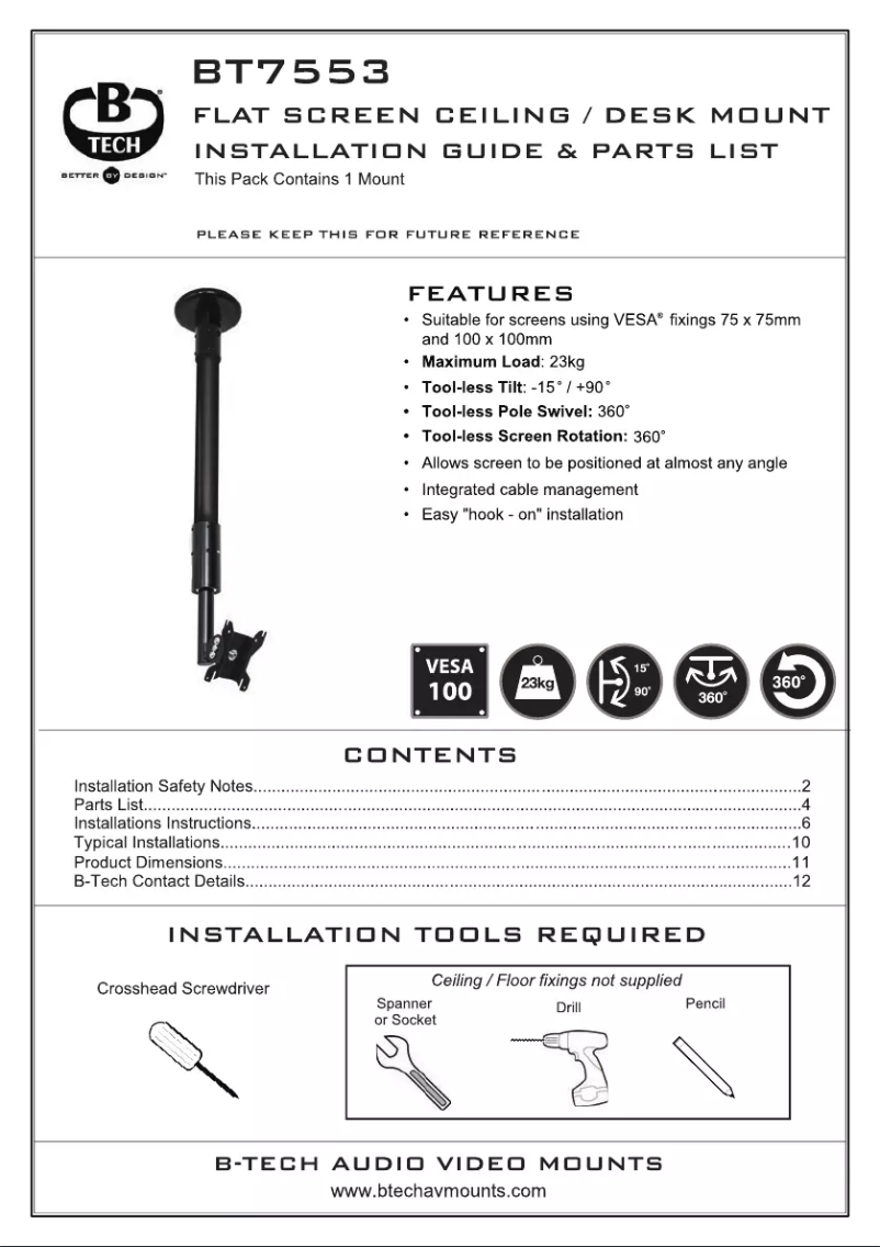 Imagen de la primera página del manual del dispositivo BT7553-200