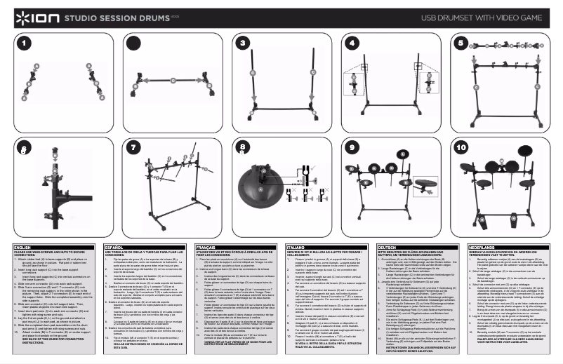 Imagen de la primera página del manual del dispositivo Studio Session Drums