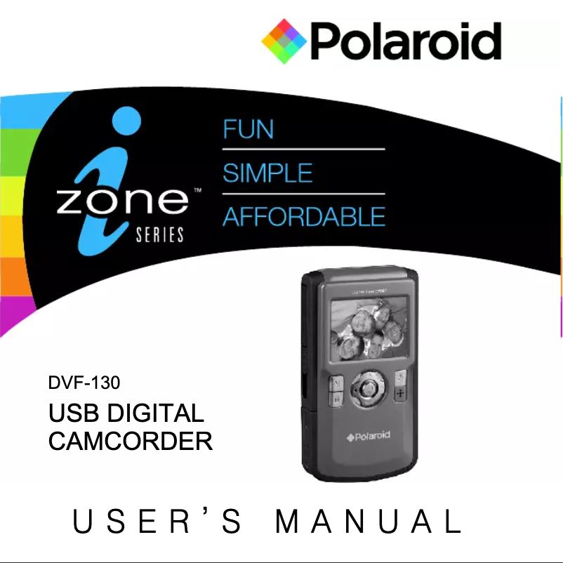 Imagen de la primera página del manual del dispositivo DVF-130