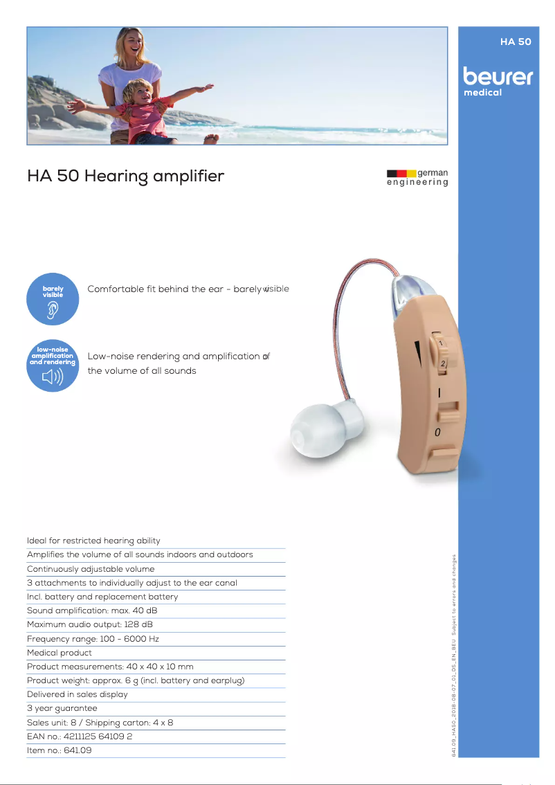 Imagen de la primera página del manual del dispositivo HA 50