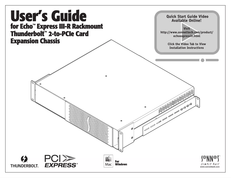 Imagen de la primera página del manual del dispositivo Echo Express SE III-R