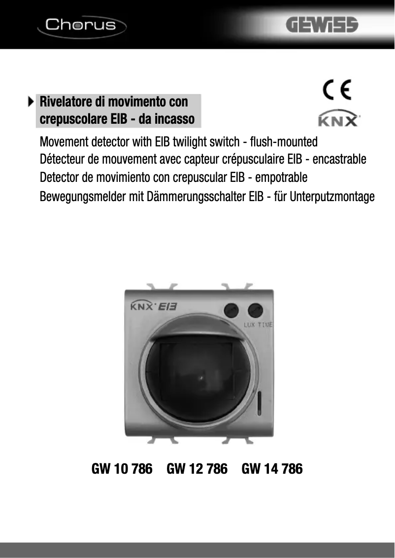 Imagen de la primera página del manual del dispositivo GW14786