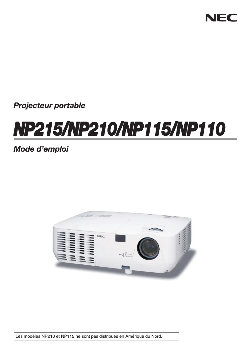 Página 1 del manual Manual de instrucciones NEC NP210