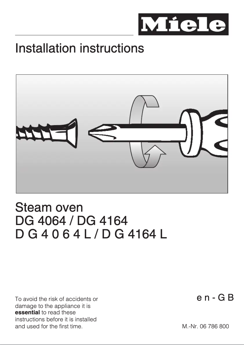Página 1 del manual Manual de usuario Miele DG 4064