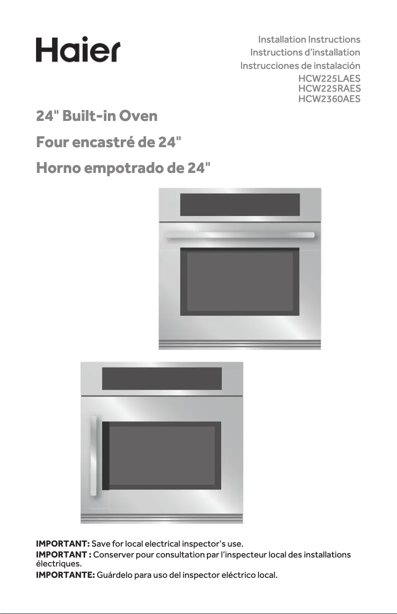 Imagen de la primera página del manual del dispositivo HCW225LAES