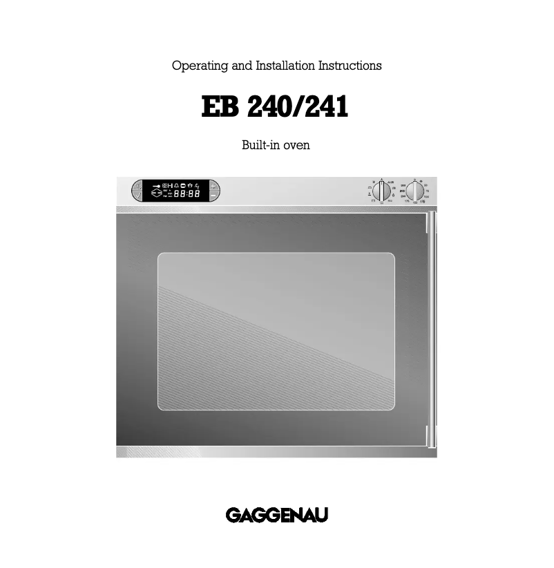 Página nº 1 - Manual de usuario Gaggenau EB 240