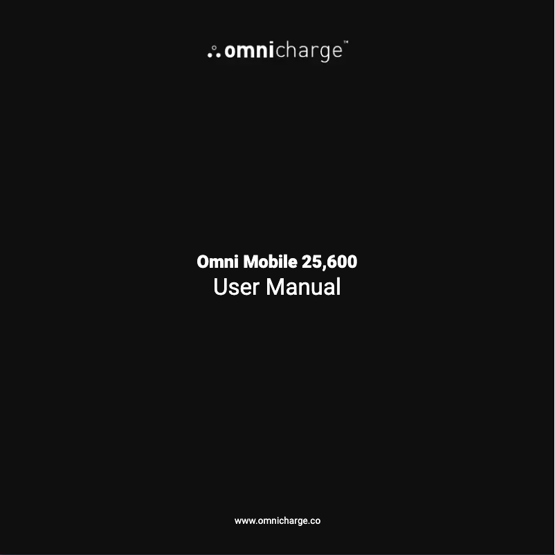 Imagen de la primera página del manual del dispositivo Omni Mobile 25,600