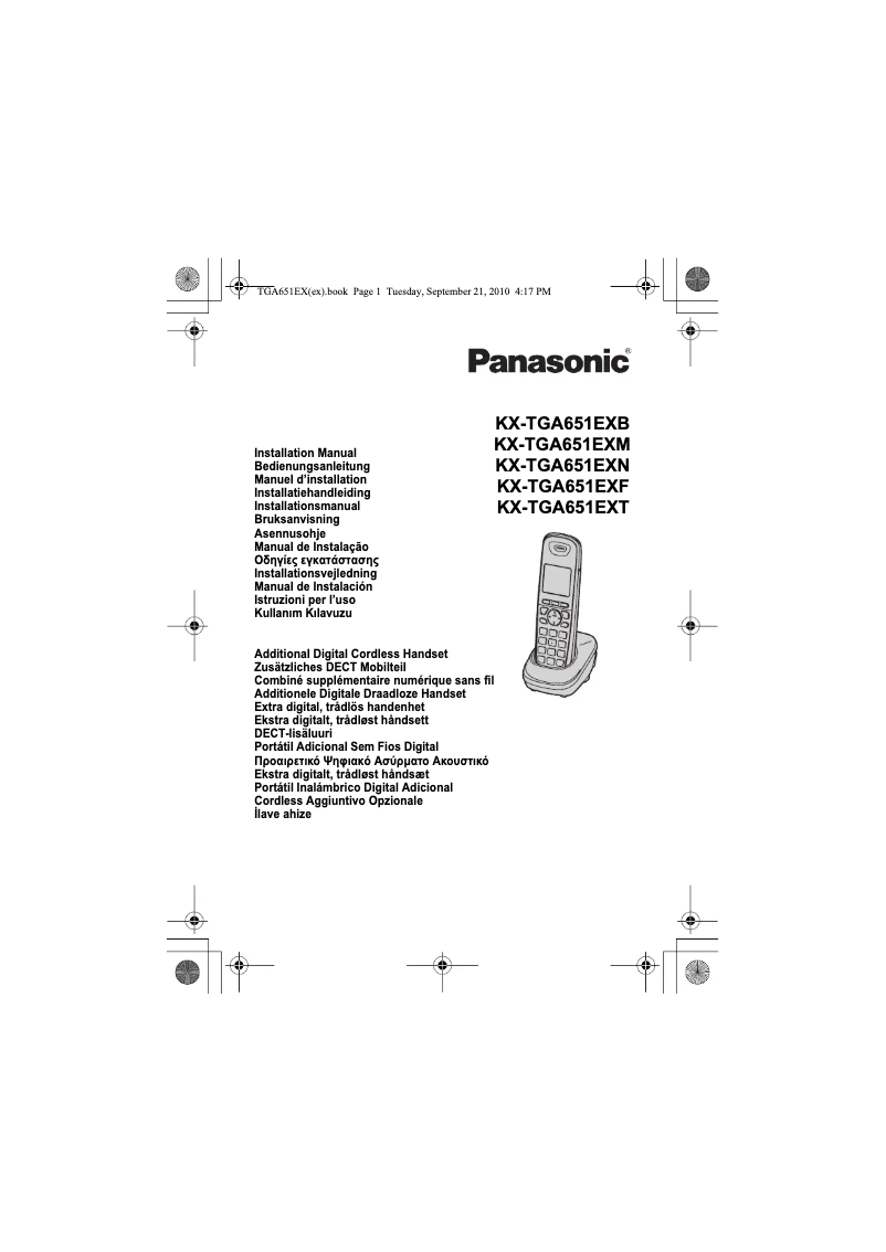 Página 1 del manual Manual de usuario Panasonic KX-TGA651EXN
