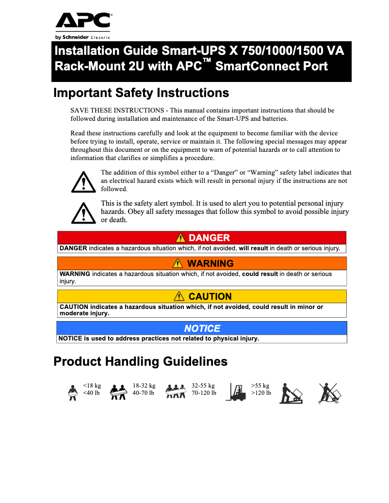 Imagen de la primera página del manual del dispositivo SMX48RMBP2U