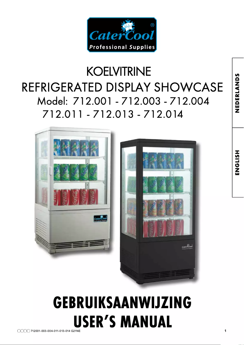 Página 1 del manual Manual de usuario CaterCool 712013