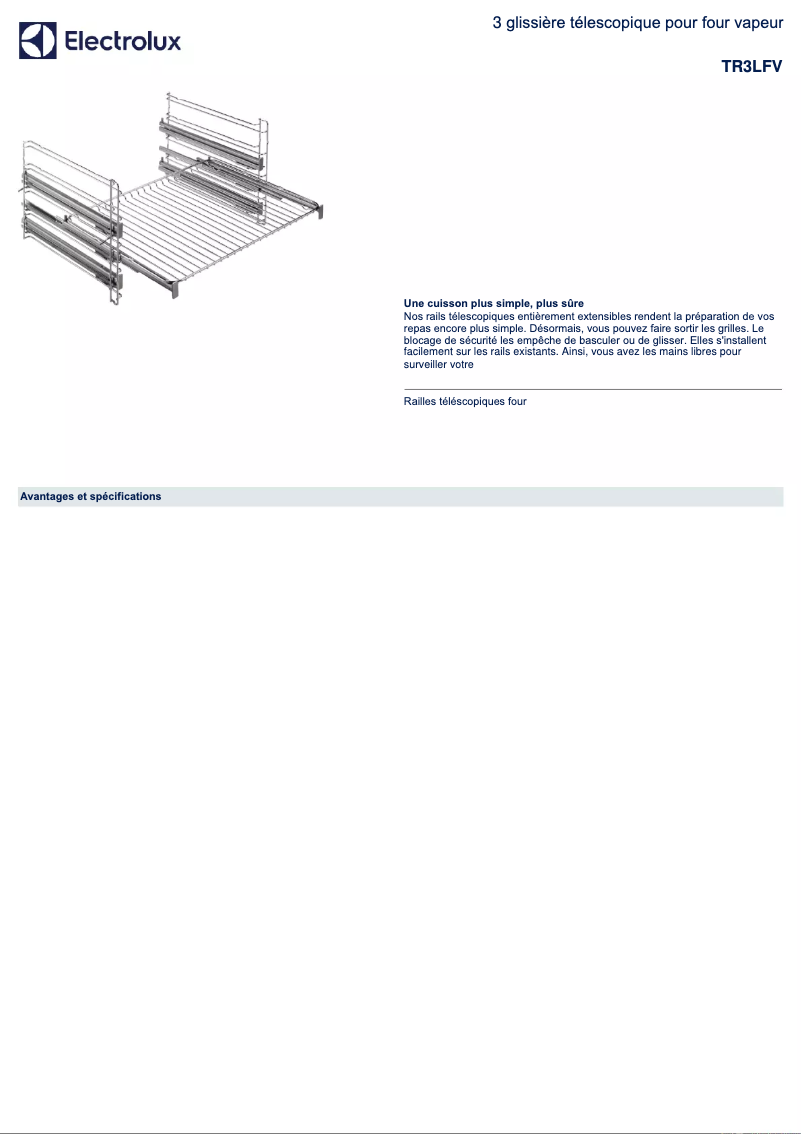 Imagen de la primera página del manual del dispositivo TR3LFV