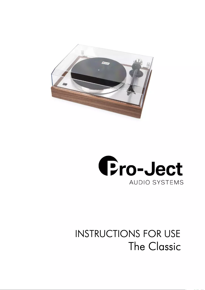 Página nº 1 - Manual de usuario Pro-Ject The Classic