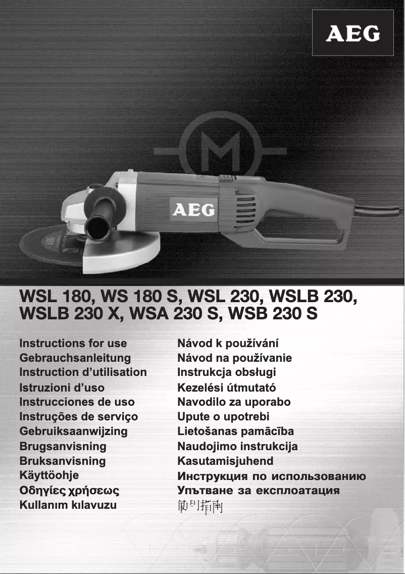 Imagen de la primera página del manual del dispositivo WS 180 S
