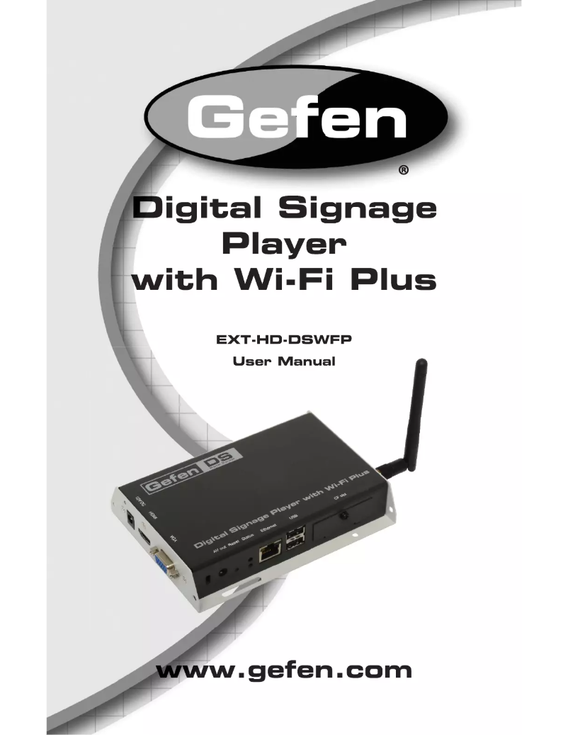 Página 1 del manual Manual de usuario Gefen EXT-HD-DSWFP