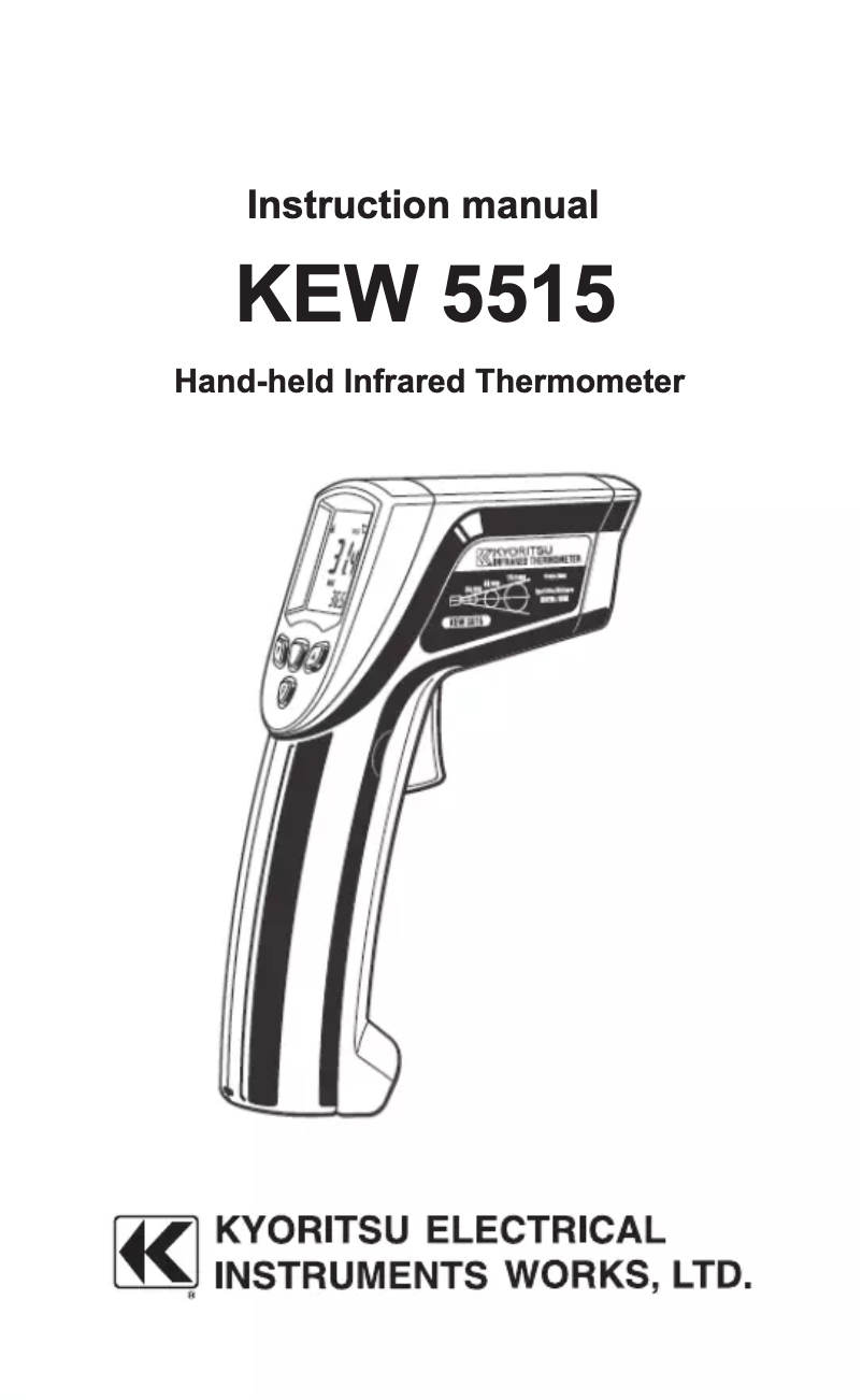 Imagen de la primera página del manual del dispositivo KEW 5515