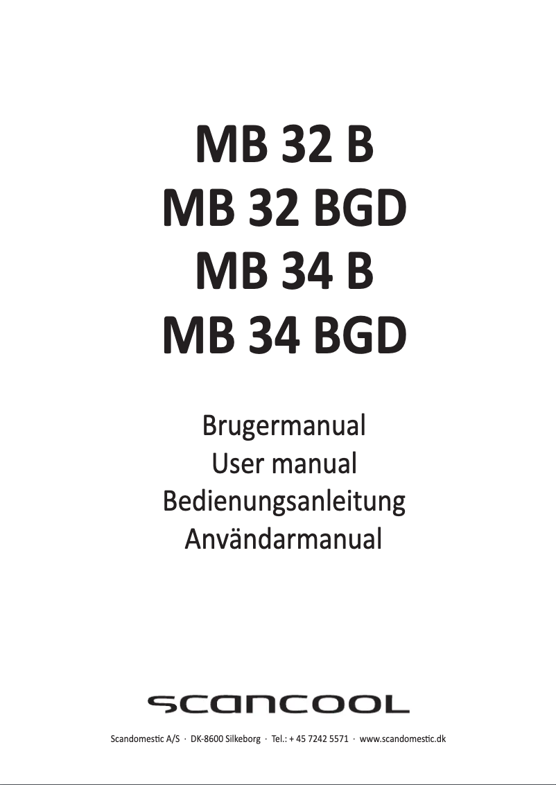 Página 1 del manual Manual de usuario Scancool MB 32 BGD