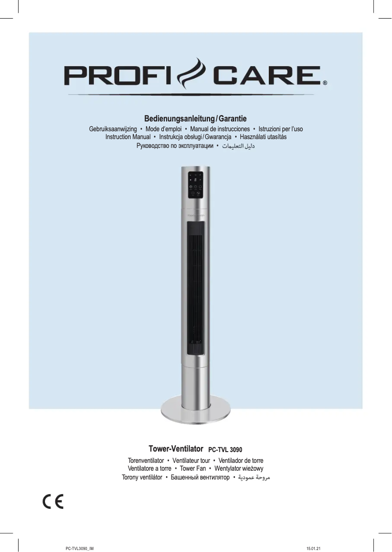 Imagen de la primera página del manual del dispositivo PC-TVL 3090