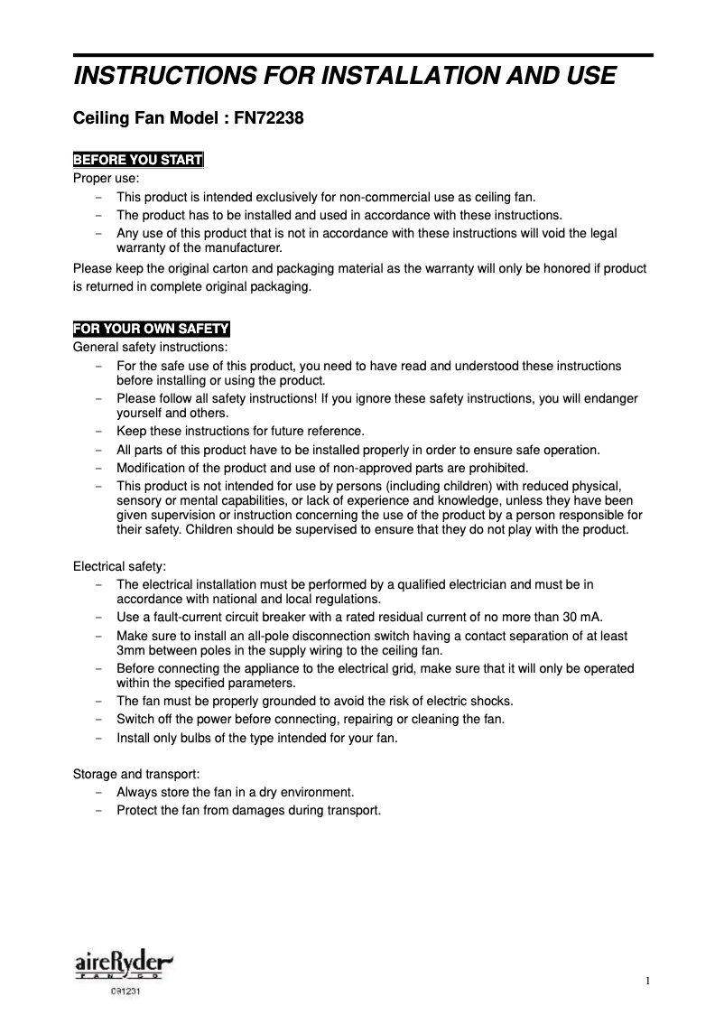 Imagen de la primera página del manual del dispositivo Saturn