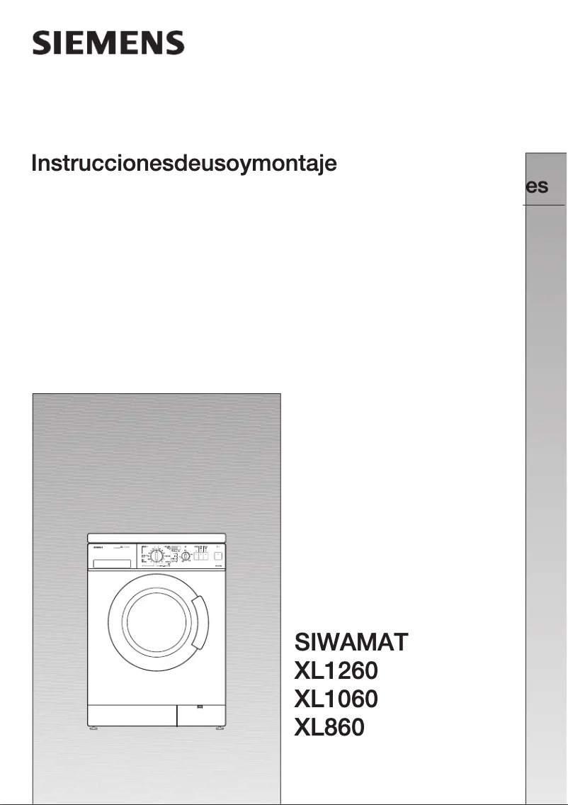 Página 1 del manual Manual de usuario Siemens WXL1060FE