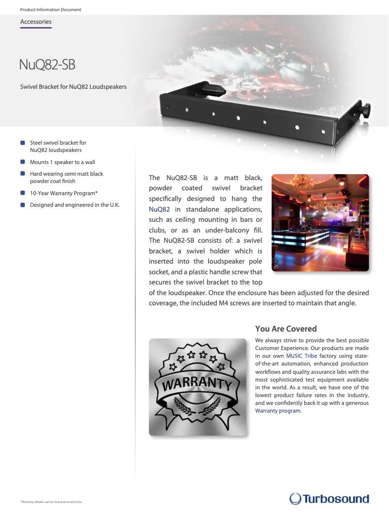 Página 1 del manual Ficha técnica Turbosound NuQ82-SB